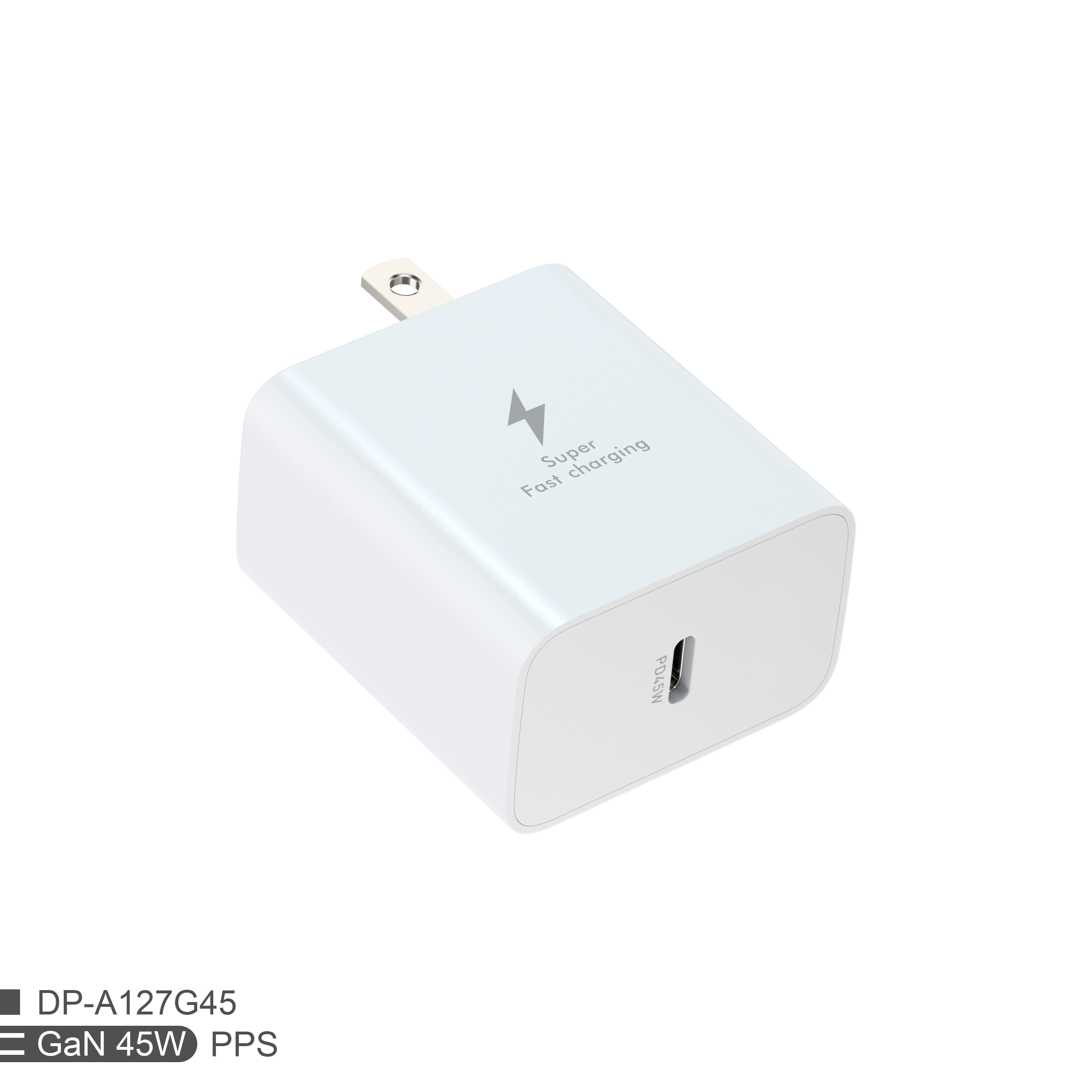 Private Mold 45W GaN USB-C Wall Charger For MacBook Pro/Air IPad Pro Galaxy S23