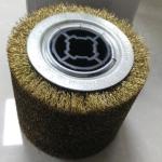 Wood Polishing Industrial Roller Brushes / Steel Wire Brush Wheel Roller
