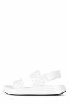 Anti Slippery Womens Platform Sandals Mirror Electrically Embroidered Lattice