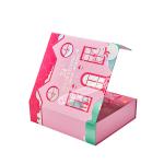 Pink Rigid Magnetic Gift Box Rigid Display Box For Cosmetic Jewelry Packaging