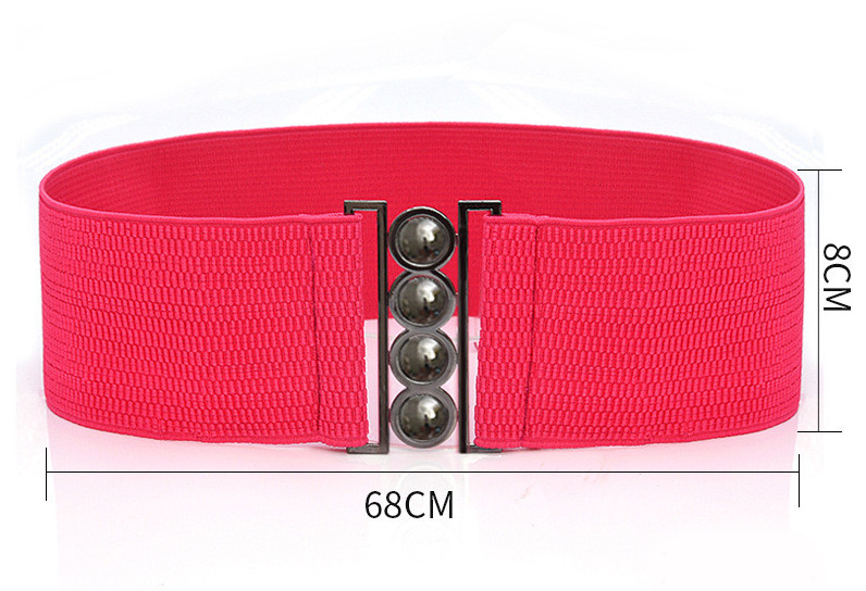 Four Ring White Dress Belt Womens 60cm Invisible Buckleless Belt