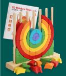 Eco Friendly Washable Kindly Toys Montessori Puzzles Education Wooden Rainbow