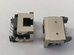 Right Angle RJ45 Female Connector , Shielded Low Profile RJ45