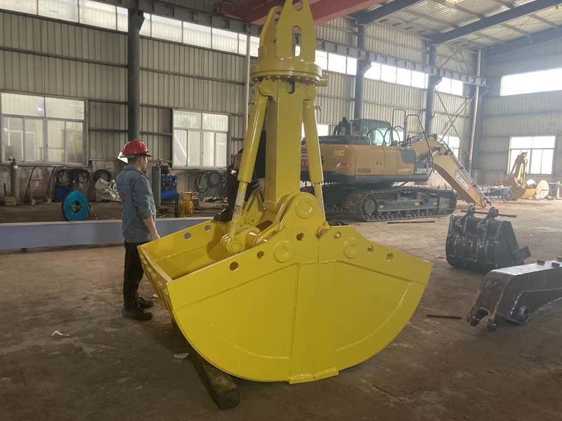Hydraulic Clamshell Buckets For Excavators 1.3 CBM Loading Capacity 1100kg