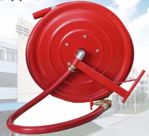 China Red Fire Hose Reel And Cabinet Automatic / Manual Swinging Fire Fighting Hose Reel wholesale