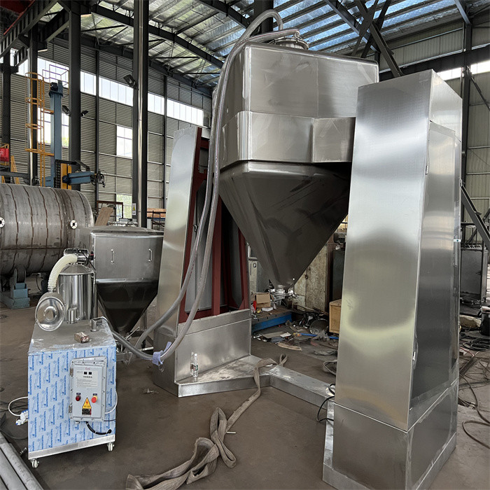 GMP Automatic Bin Blender Powder Mixing Machine Pharmaceutical Powder Mixer Square Cone