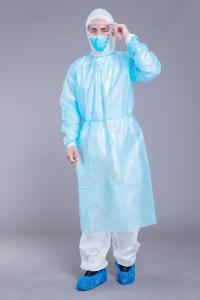 China Skin Friendly Disposable 30g PP PE Non Woven Isolation Gown wholesale