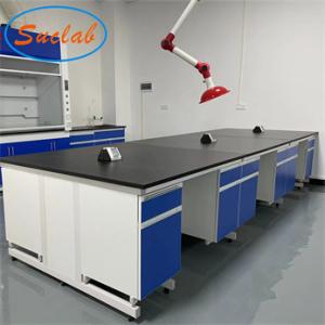 China Waterproof Steel Lab Workstation Bench , Anticorrosive Island Benches In Laboratory wholesale