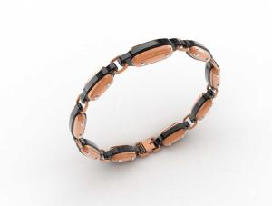 China Top Quality Europe Fashion Stainless Steel Genuine Leather Silicone Bangle Bracelet ADB22 wholesale