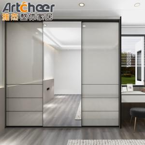 China Contemporary Mirrored Bedroom Furniture Wall Wardrobe Dressing Table in Modern Style wholesale