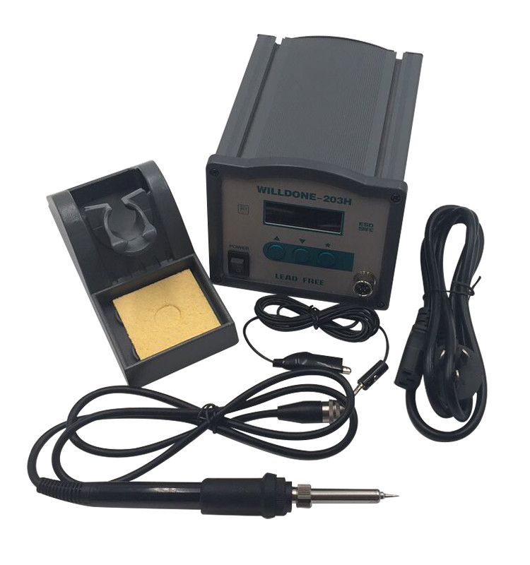 Black Color Welder Soldering Station 90W Variable Temperature 200 Series Tips