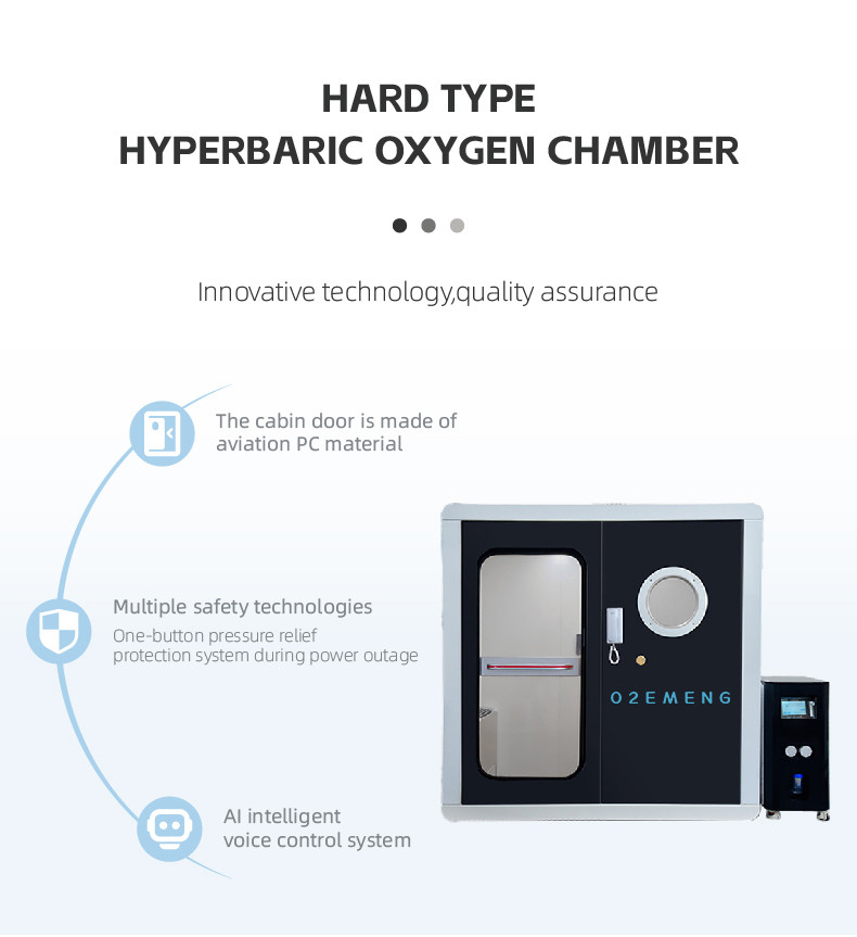 O2EMENG 1.3ATA Double People Use Hyperbaric Camera Manufacturer HBOT Hard Hyperbaric Chamber for Brain Injury