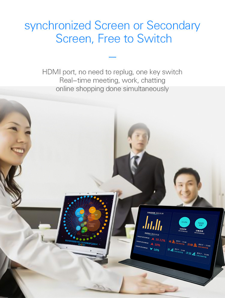 220cd/M2 Brithgness 1080P 13.3" Narrow Bezel IPS Portable Monitor