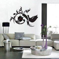 China Removable Diamond Bird Designer Wall Sticker Clocks 10D040 wholesale