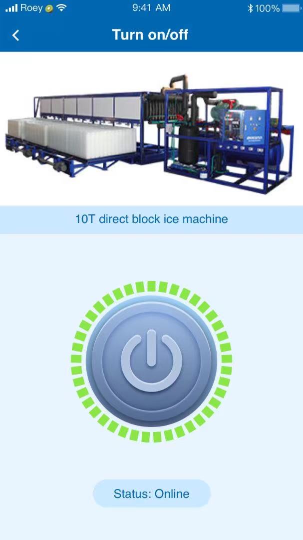 Stainless Steel Touch Screen Small Cube Square Ice Making Machine 2000lbs from Focusun