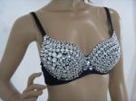 Unique Sexy Night Club Clothes Full Coverage Bras With Spikes , Ladies Club Wear