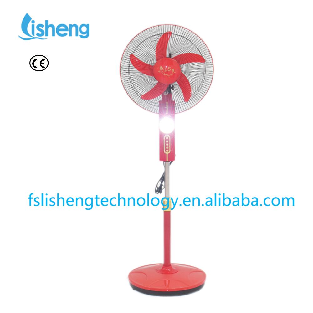 18 Inch Solar Floor Fan Rechargeable With Led Light For Home