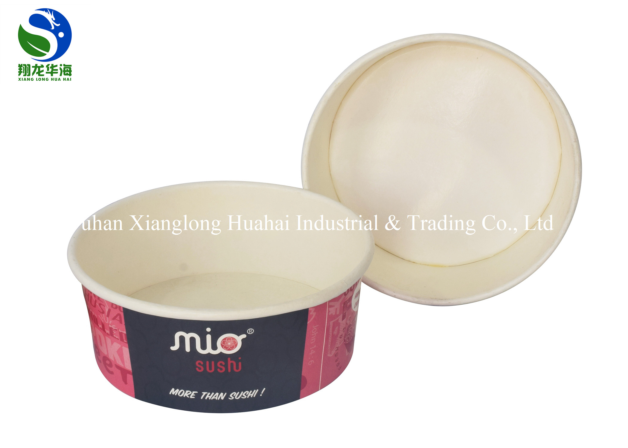 Biodegradable Eco friendly Kraft Salad Paper Bowl with Paper Lid