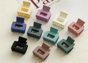 China Temperament kids girls resin accessories matte cute square small clip Morandi fringe clip Hair clip headpiece wholesale