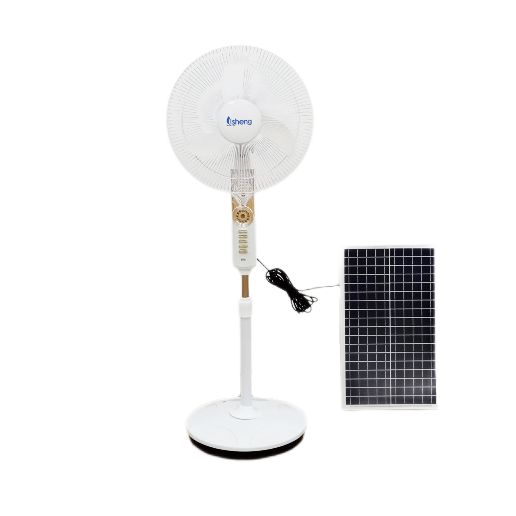 Electric Solar Charging Floor Fan 12V DC Household With And Solar Panel