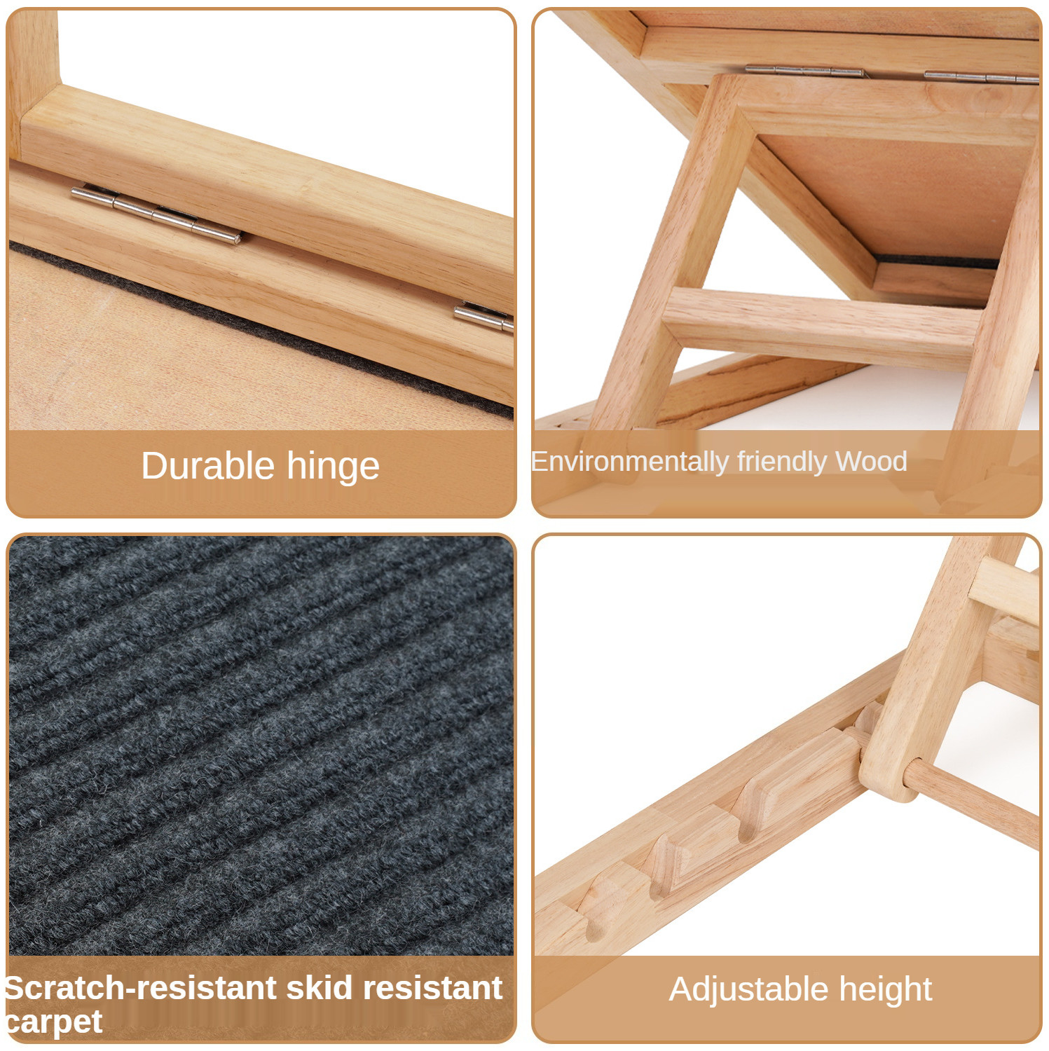 Couch Wooden 36 Inch Dog Ramp 6kg Adjustable Height Dog Ramp