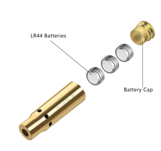7.62*39mm Red Dot Laser Boresighter 650nm 6 Batteries Hunting Training