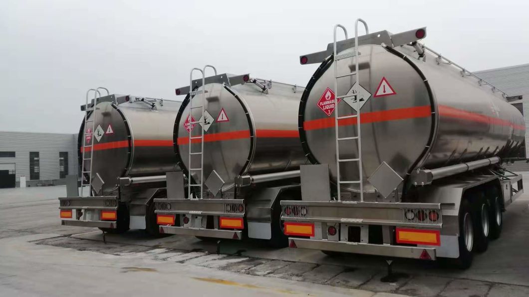 3axles 40000-60000 Liters Heavy Duty Petrol Transport Oil Fuel Tank Trailer for Sale