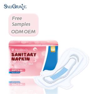 China 150-420mm Length SNUGRACE OEM ODM Organic Cotton Pads for Menstrual Sanitary Winged wholesale