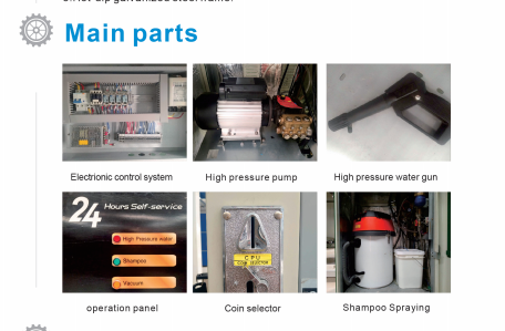 Compact High Pressure / Vacuum Clean Self-Service Car Wash Equipment
