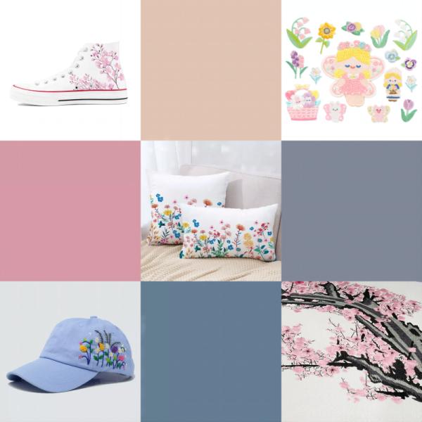 Embroidery Thread Polyester Pattern Dyed Small Cone 1000M 40 Colors 100% Polyester