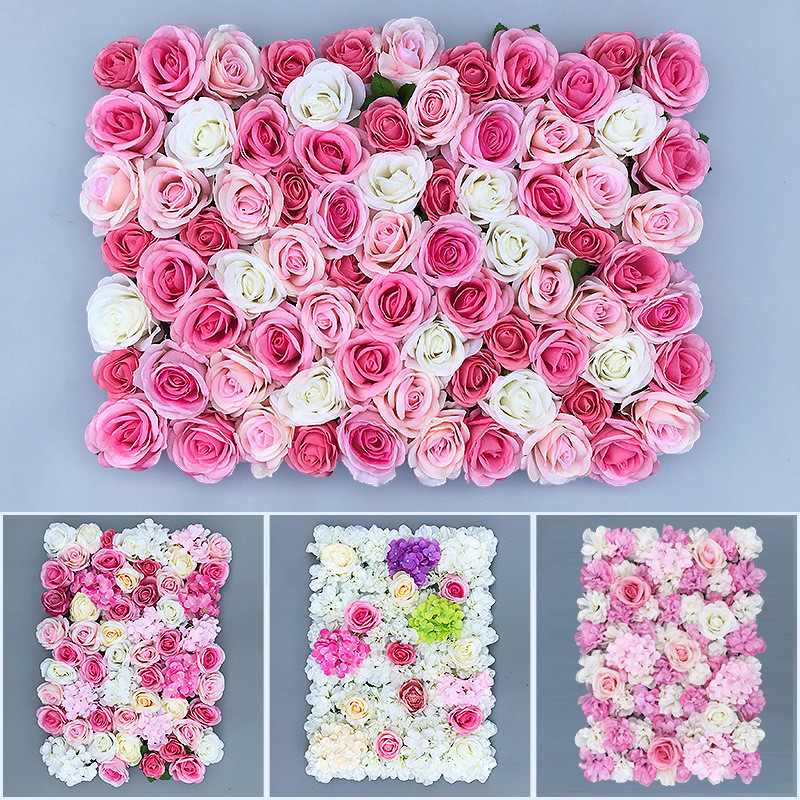 Top Quality Artificial Flower Wall 40*60cm Size Per Panel For Wedding And Home Decoration