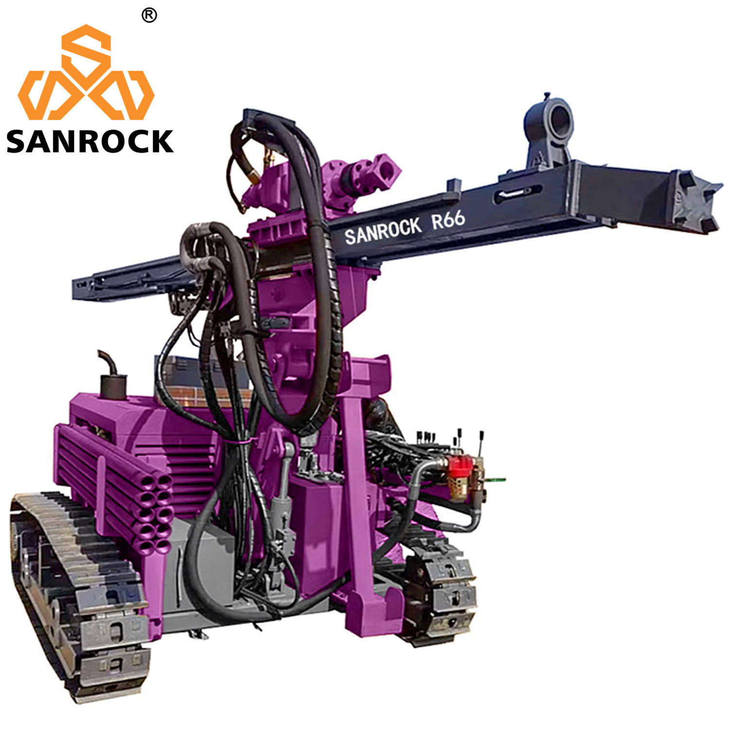 Crawler Hydraulic Drilling Rig 50m Depth Mining Borehole DTH Drilling Rig Equipment