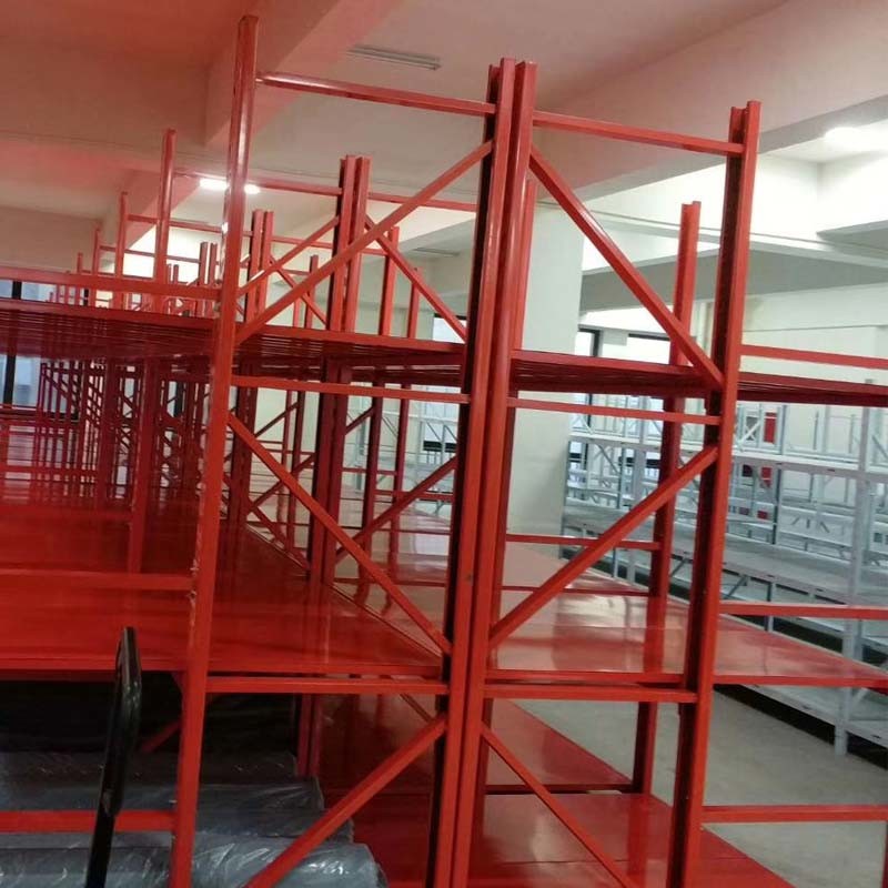 Adjustable Warehouse Custom Warehouse Racking With Black / Orange Shelves