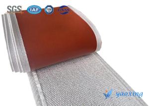 China Fireproof Curtain Silicone Coated Fiberglass Cloth 0.4mm Thickness wholesale