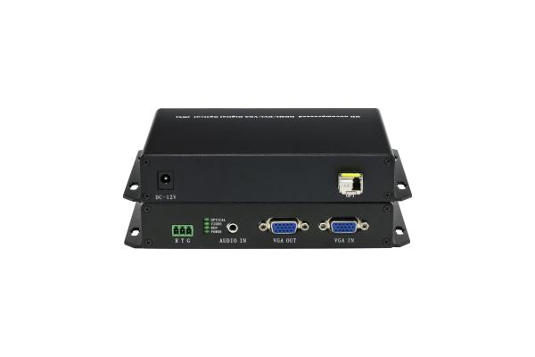 1080P VGA To Fiber Optic Converter VGA Video Audio Extender Single Mode Fiber