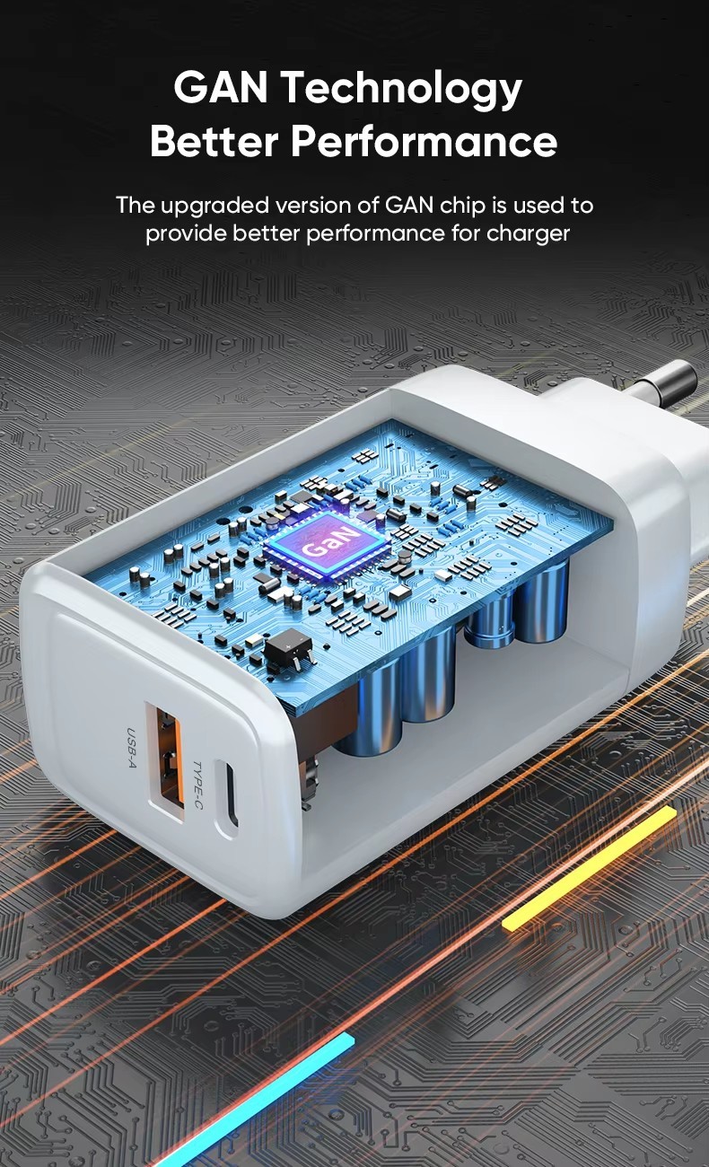 65W GaN Charger PD Fast Charging Power Adapter Usb c Charger CE FCC RoHS Certified Multi Function Universal Usb Chargers