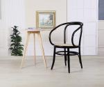 80cm Height Black Thonet Bentwood Chair / Tomile Bentwood Rattan Chairs