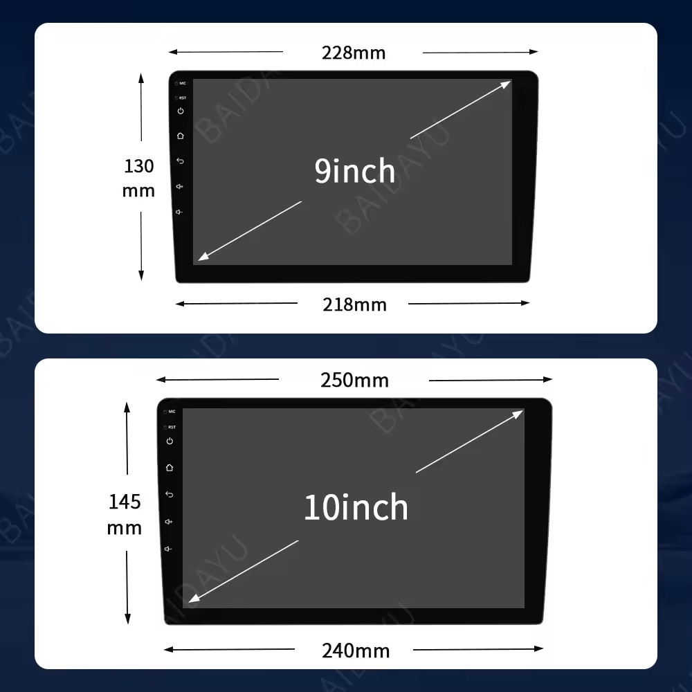 Universal Android Car Radio T100 Screen Multimedia Navigation 9Inch 10 Inch