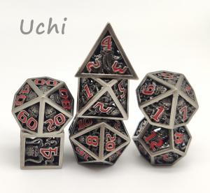 China Sharp Edge Resin Polyhedral Dice Set Lightweight For Collection wholesale
