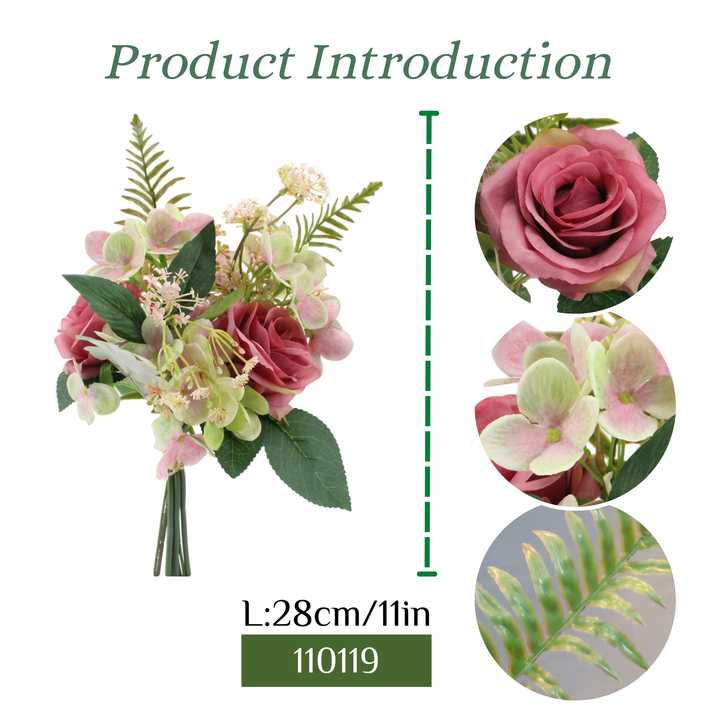 Factory Direct Artificial Roses Flowers for Decoration Wedding  Artificial Flower Bouquet