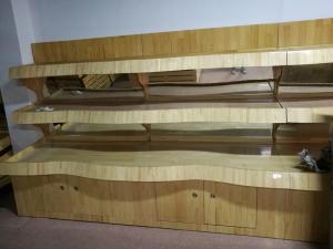 China Durable Wooden Retail Display Shelves Vegetable And Fruit Display Stand wholesale
