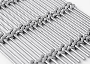 China Flexible Cladding Facade Metal Architectural Mesh 7mm Thick Natural Colour wholesale