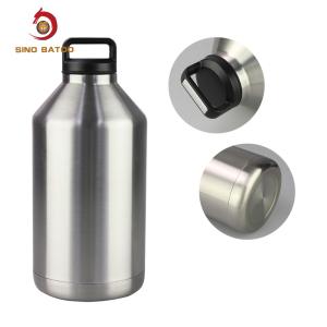 China 128oz 3.78L Double Wall Insulated Growler For Beer wholesale