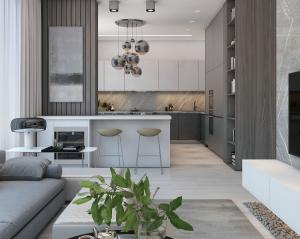 China Custom Modular Modern Luxury Kitchen Cabinets Island Wood Furniture Cupboard wholesale