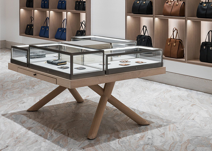 Wall Mounted Shoe Store Display Shelves For Boutique Shoes Bags Display