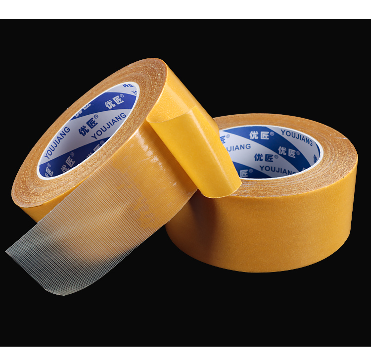 50m Cloth Duct Tape Double Sided Cloth Carpet Seam Tape With Hot Melt Adhesive Edge