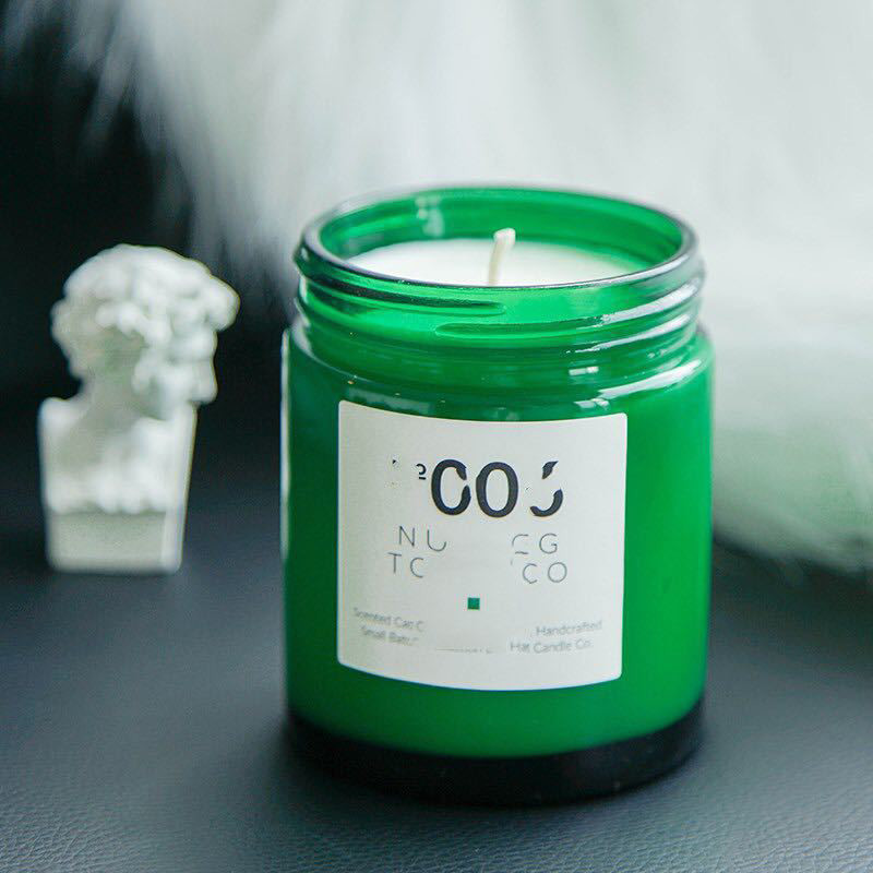 FDA Gift Aluminum Cover Dia 5cm 7.2cm Glass Candle Cup