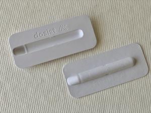 China Debossed Molded Paper Pulp Thermoformed E Cigarette Packaging Clean Edge wholesale