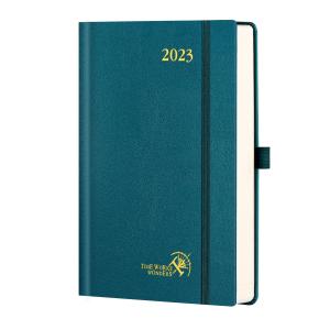China Leatherette Paper Hardcover OEM ODM A5 2023 Planner Daily Schedule Monochrome Pages wholesale