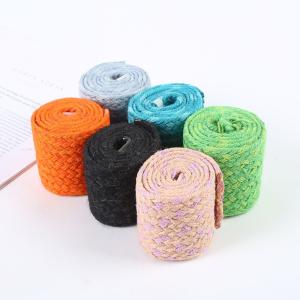 China Woven Braided Jute Ribbon Colorful Blue Jute Ribbon For Christmas Tree wholesale